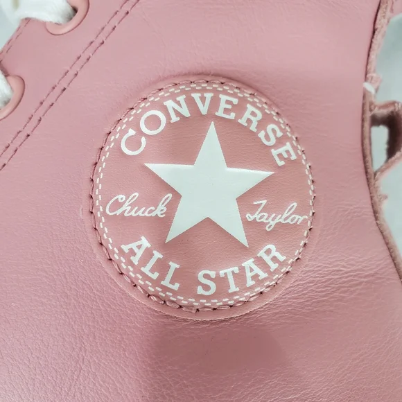 Converse Women's CTAS Lift Hi Sherpa A04256C Rust Pink/Egret Leather Sz 7 - Picture 13 of 15
